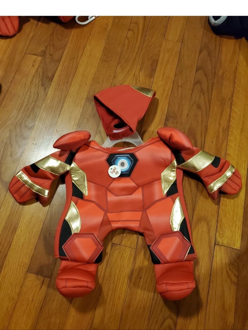 081226 Offical Marvel Avengers Iron Man Dog Costume L w/ Light Up Arc Reactor Br - Picture 2 of 8